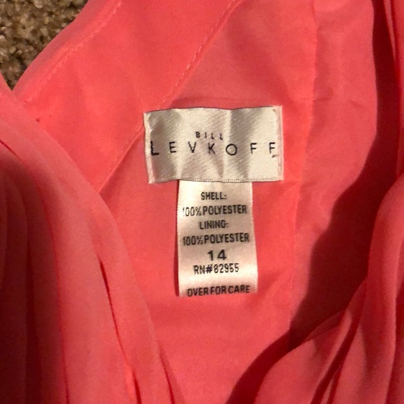 Bill Levkoff Bridesmaid dress coral size 14 - Picture 4 of 5